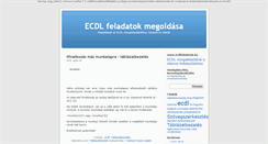 Desktop Screenshot of blog.ecdlfeladatok.hu
